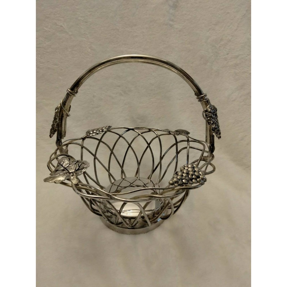 Vintage Fruit Bread Basket Bowl Godinger